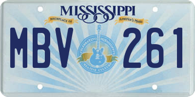 MS license plate MBV261