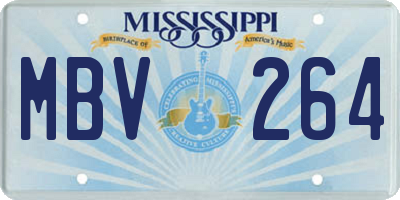 MS license plate MBV264