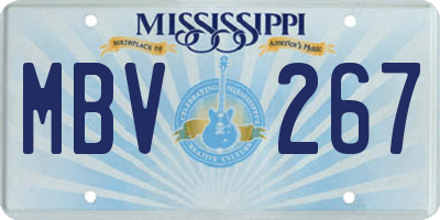 MS license plate MBV267