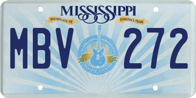 MS license plate MBV272