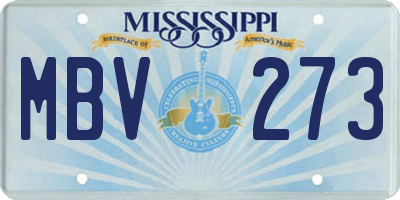 MS license plate MBV273