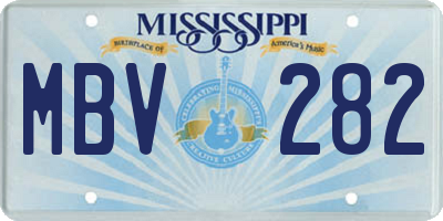 MS license plate MBV282
