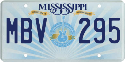 MS license plate MBV295