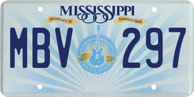 MS license plate MBV297