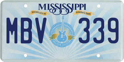MS license plate MBV339