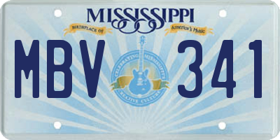 MS license plate MBV341