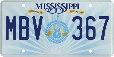 MS license plate MBV367
