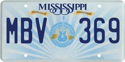 MS license plate MBV369