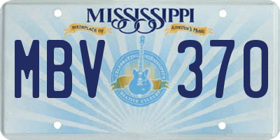MS license plate MBV370