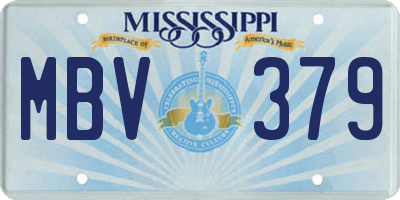 MS license plate MBV379