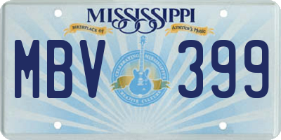 MS license plate MBV399