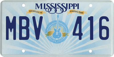 MS license plate MBV416