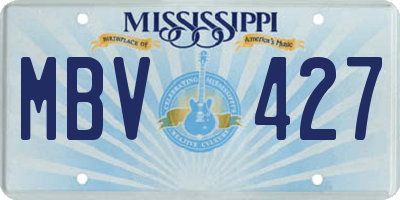MS license plate MBV427