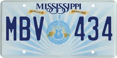 MS license plate MBV434