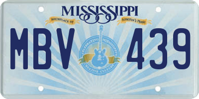 MS license plate MBV439