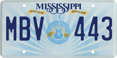 MS license plate MBV443