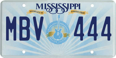 MS license plate MBV444