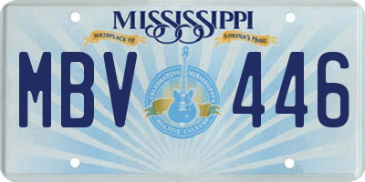 MS license plate MBV446