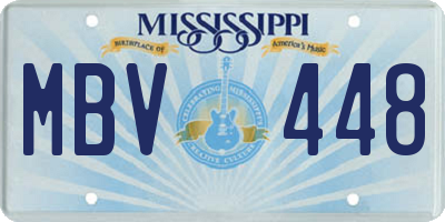 MS license plate MBV448