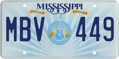 MS license plate MBV449