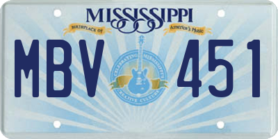 MS license plate MBV451