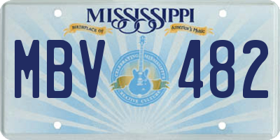 MS license plate MBV482
