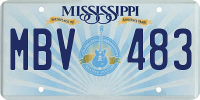 MS license plate MBV483