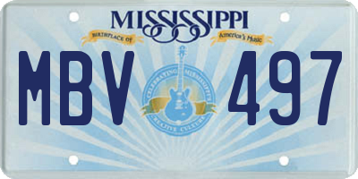 MS license plate MBV497