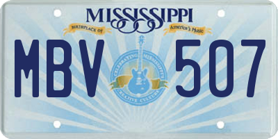 MS license plate MBV507