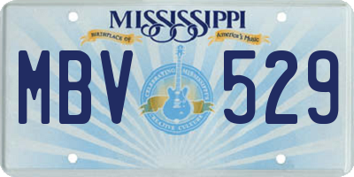 MS license plate MBV529