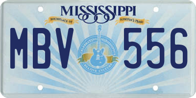 MS license plate MBV556