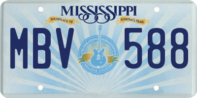 MS license plate MBV588