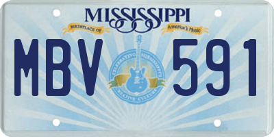 MS license plate MBV591
