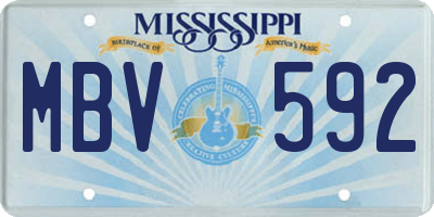 MS license plate MBV592
