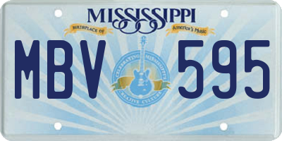 MS license plate MBV595