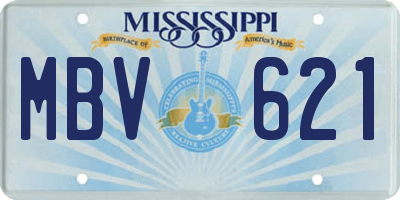 MS license plate MBV621