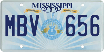 MS license plate MBV656