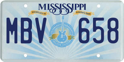 MS license plate MBV658