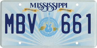 MS license plate MBV661