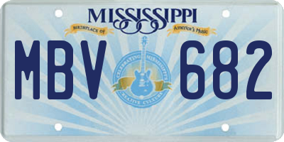 MS license plate MBV682