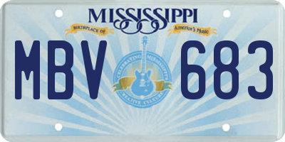 MS license plate MBV683