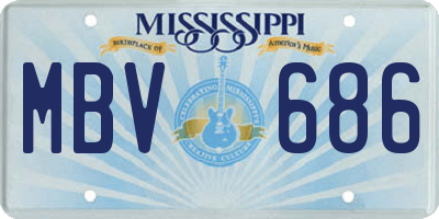 MS license plate MBV686
