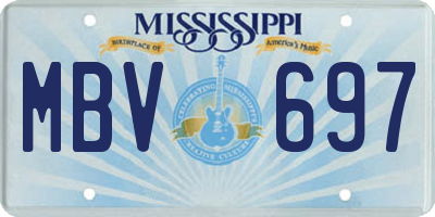 MS license plate MBV697