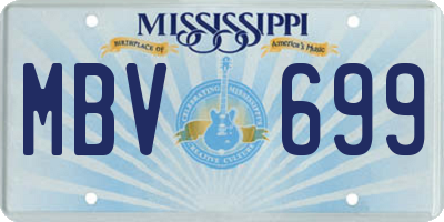 MS license plate MBV699