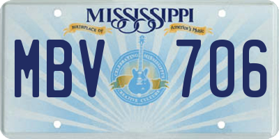 MS license plate MBV706
