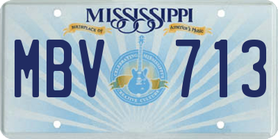 MS license plate MBV713