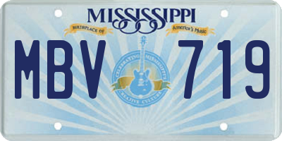 MS license plate MBV719