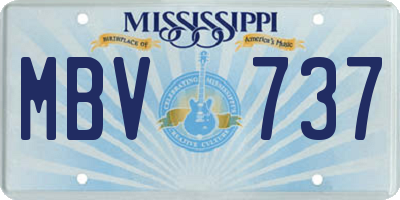 MS license plate MBV737