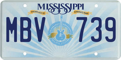 MS license plate MBV739