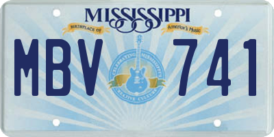 MS license plate MBV741